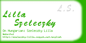 lilla szeleczky business card